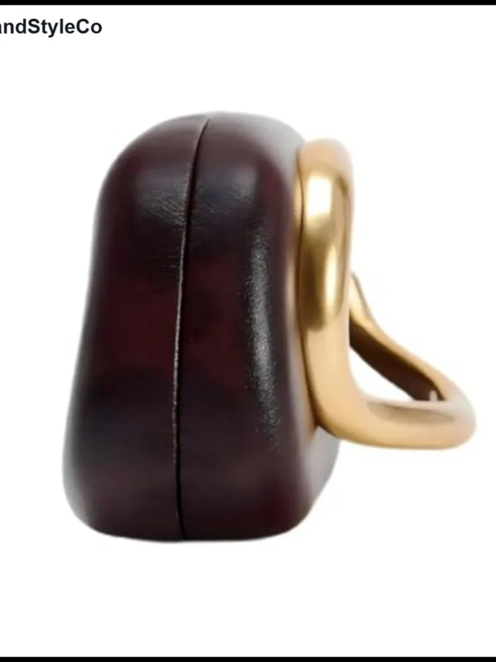 Evening Acrylic Clutch Crossbody Purse for Women PU Leather Gold Oval Accent